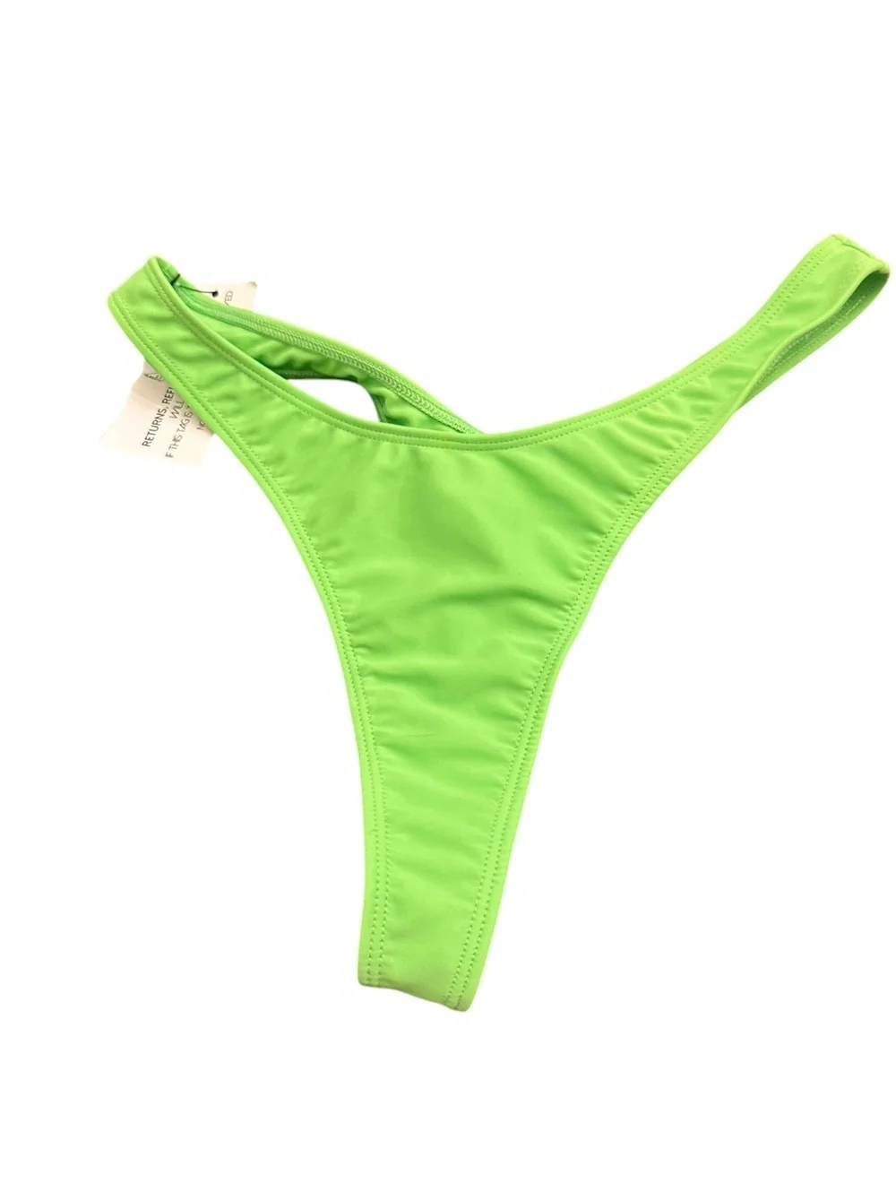 NWT Minimale Animale Neon Green Thong Bikini Bottom M